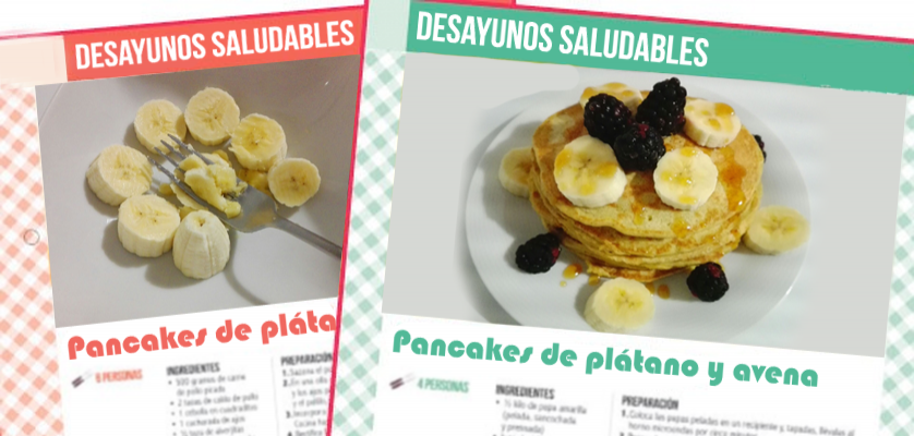 El mejor desayuno para deportistas: Pancakes de plátano y avena