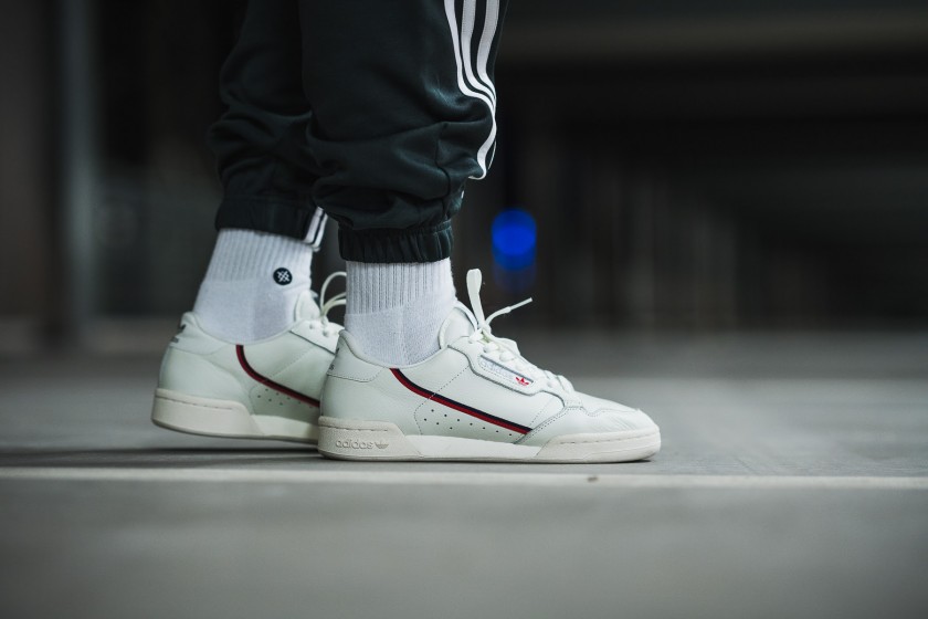 Adidas continental 80 on feet white