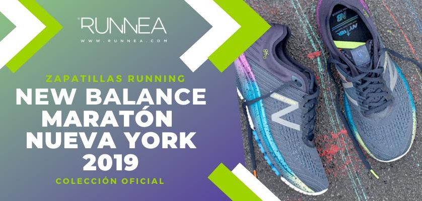 oficial de New Balance para el Maratón Nueva York 2019 con zapatillas de running y prendas