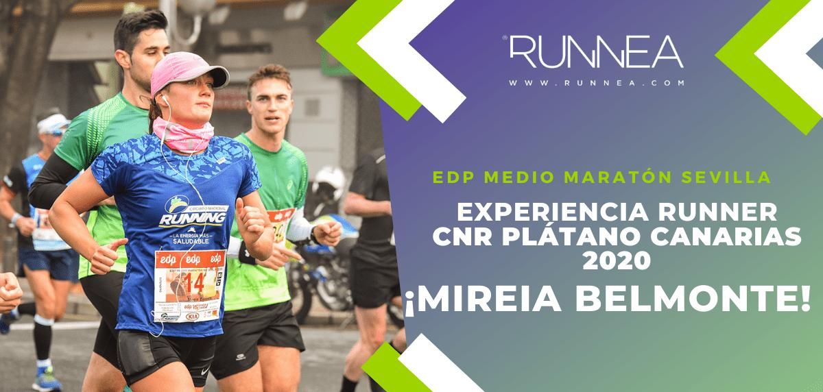 Mireia Belmonte inicia su experiencia runner CNR Plátano Canarias 2020, corriendo el EDP Medio Maratón Sevilla