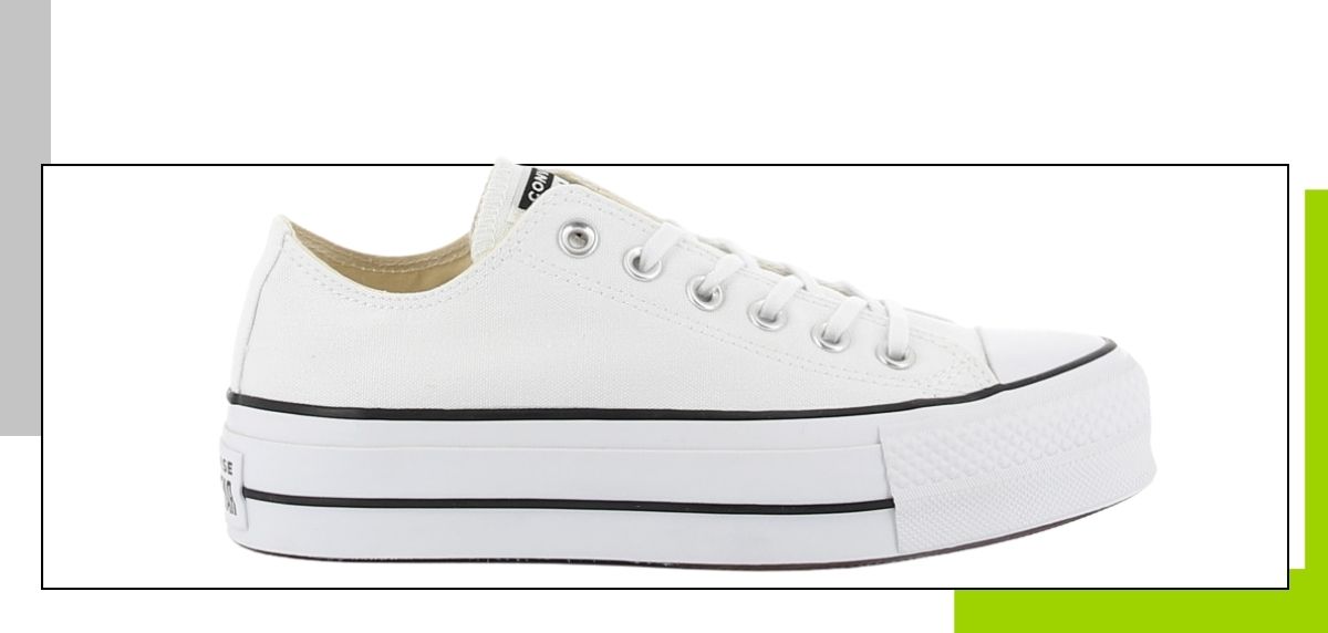 Las 9 zapatillas blancas y con plataforma que arrasan en ventas, Converse Chuck Taylor All Star Lift