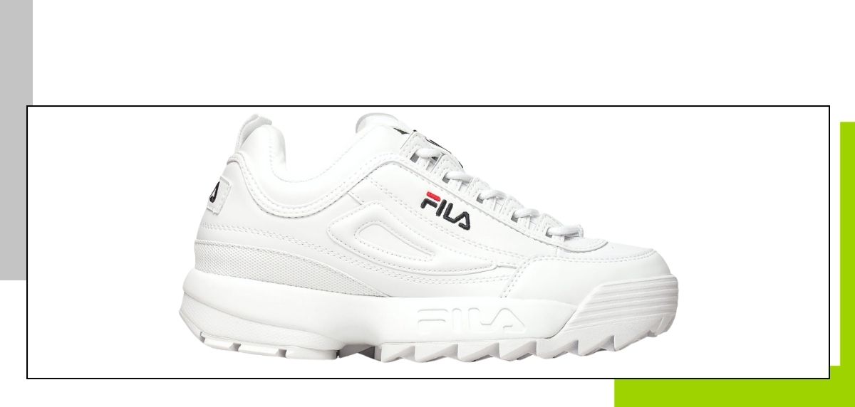 Las 9 zapatillas blancas y con plataforma que arrasan en ventas, Fila Disruptor II