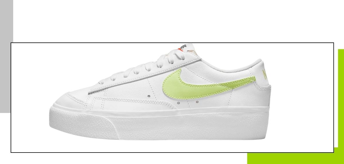 Las 9 zapatillas blancas y con plataforma que arrasan en ventas, Nike Blazer Low Platform
