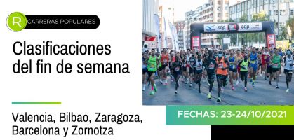 ¡Todas las clasificaciones de las carreras populares del fin de semana!