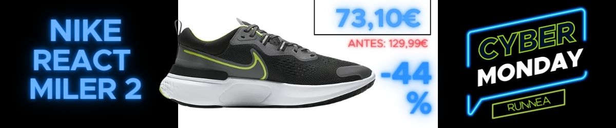 Mejores ofertas running del Cyber Monday 2021 de Nike - Nike React Miler 2