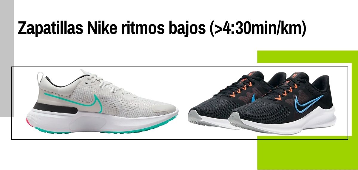 Zapatillas Nike para ritmos bajos: correr por encima de los 4:30min/km