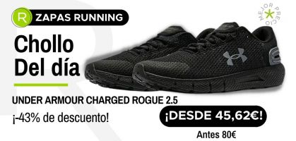 Chollo del día: UA Charged Rogue 2.5 desde 45,62€ con -43% de dto ¡no te lo pierdas!