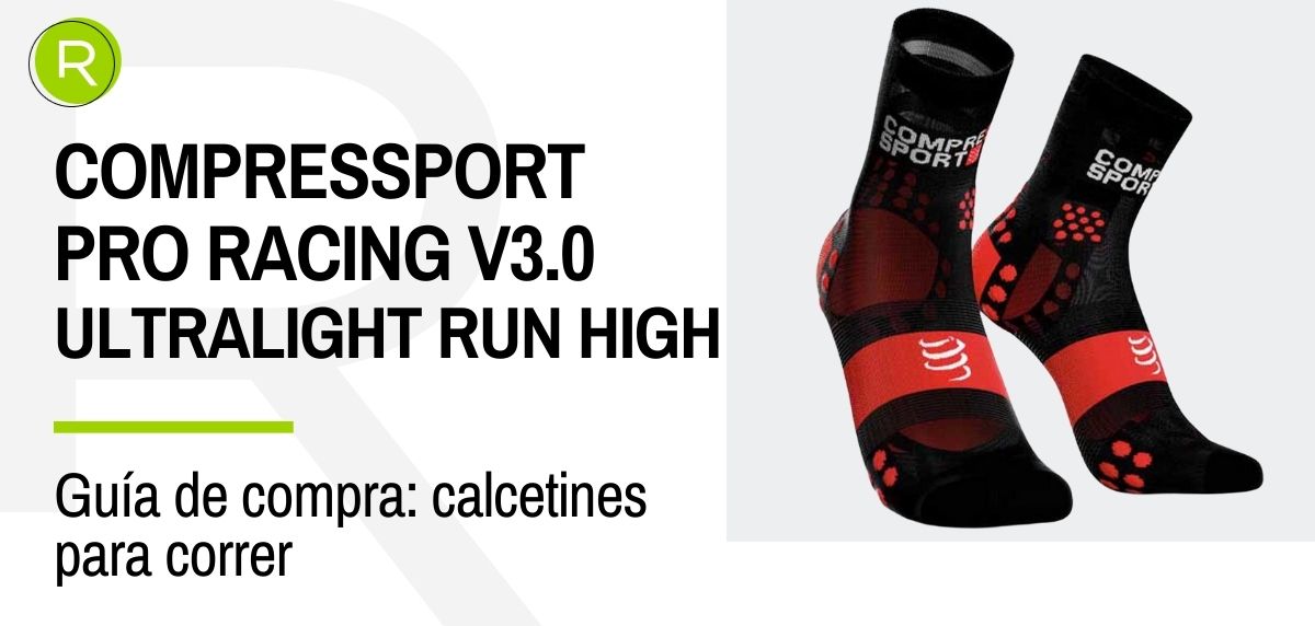 Mejores modelos de calcetines de running - Compressport Pro Racing V3.0 Ultralight Run High