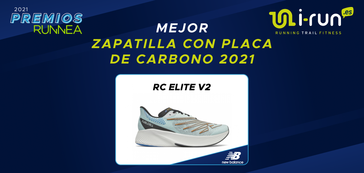 IX Premios RUNNEA 2021 - mejor zapatilla running con placa de carbono: New Balance FuelCell RC Elite v2
