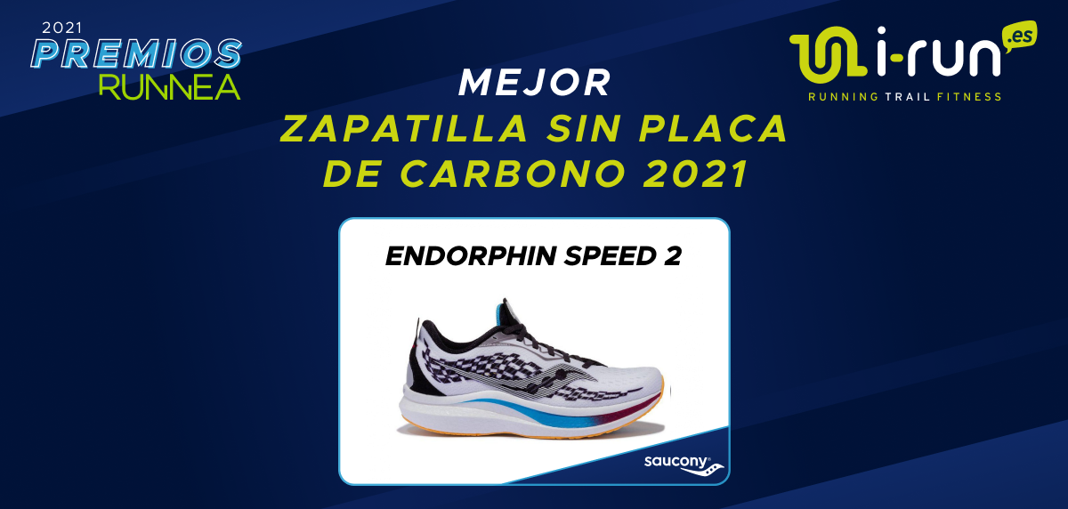 IX Premios RUNNEA 2021 - mejor zapatilla running sin placa de carbono: Saucony Endorphin Speed 2