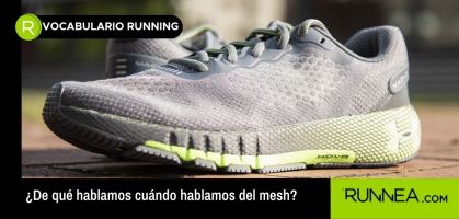 What is the mesh of a running shoe and why is it important to pay attention to it?