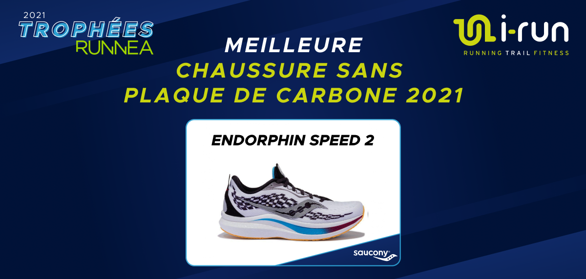 IX RUNNEA 2021 Awards - Meilleure chaussure de running sans plaque de carbone : Saucony Endorphin Speed 2