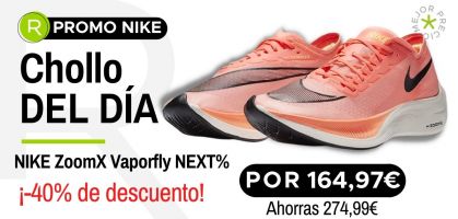 Chollo del día: ¡Nike ZoomX Vaporfly NEXT% por 164,97€ antes 274,99€ en Nike Store!