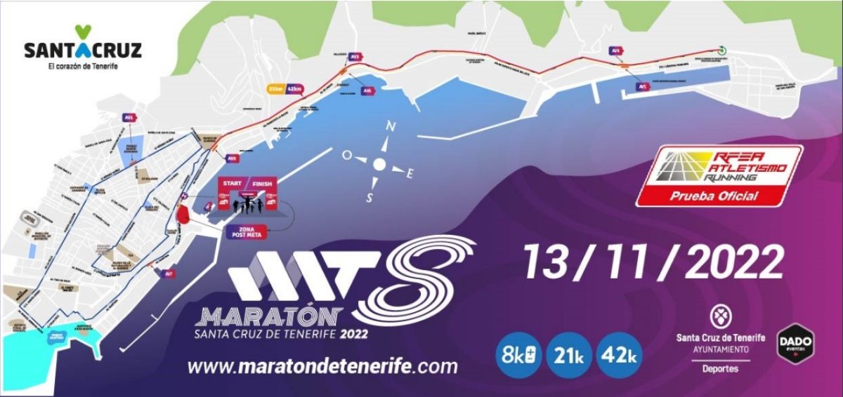 mapa maraton tenerife 2022