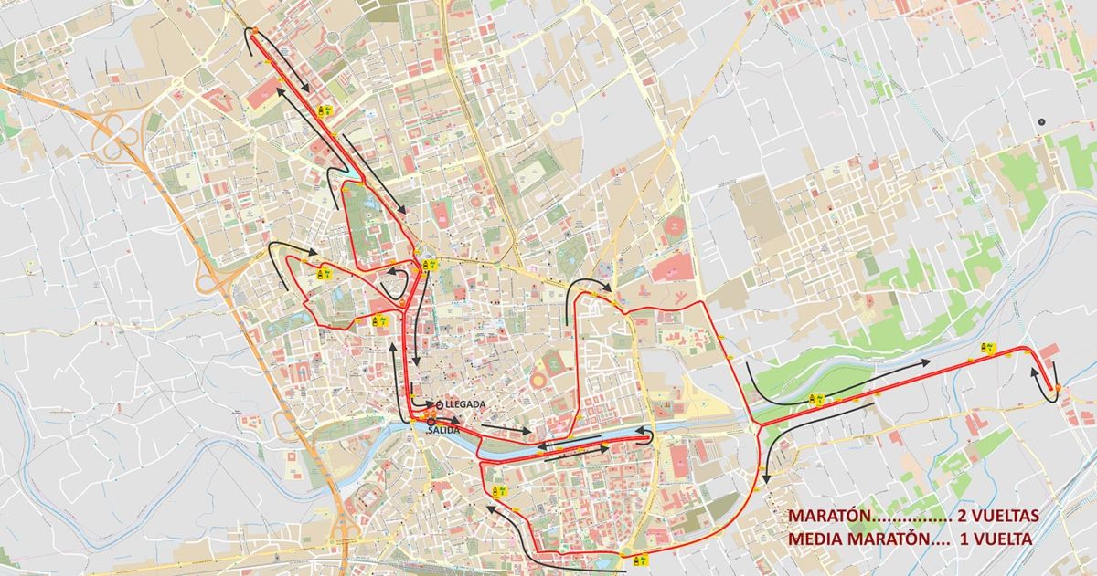 mapa del maraton de murcia 2023