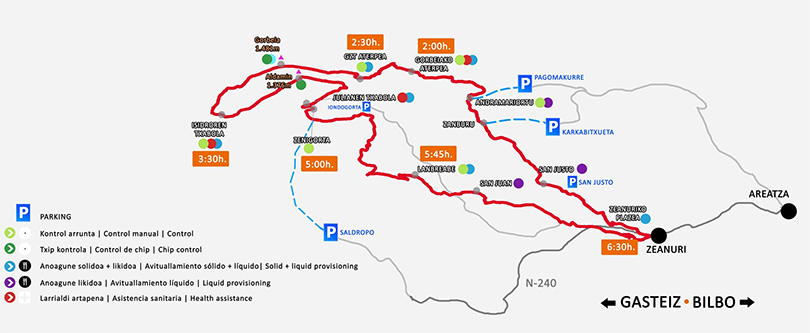 Mapa del recorrido de la Gorbeia Suzien 2022 - Skyrace 31k