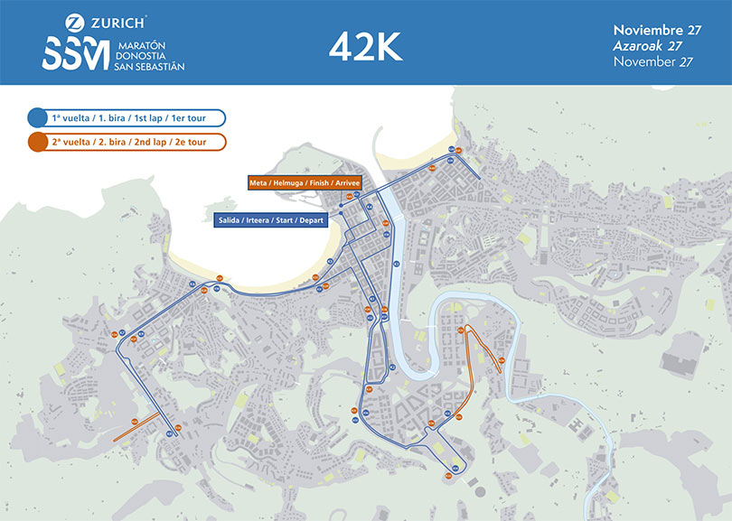 Plano del recorrido de la Zurich Maratón San Sebastián 2022 - foto 5