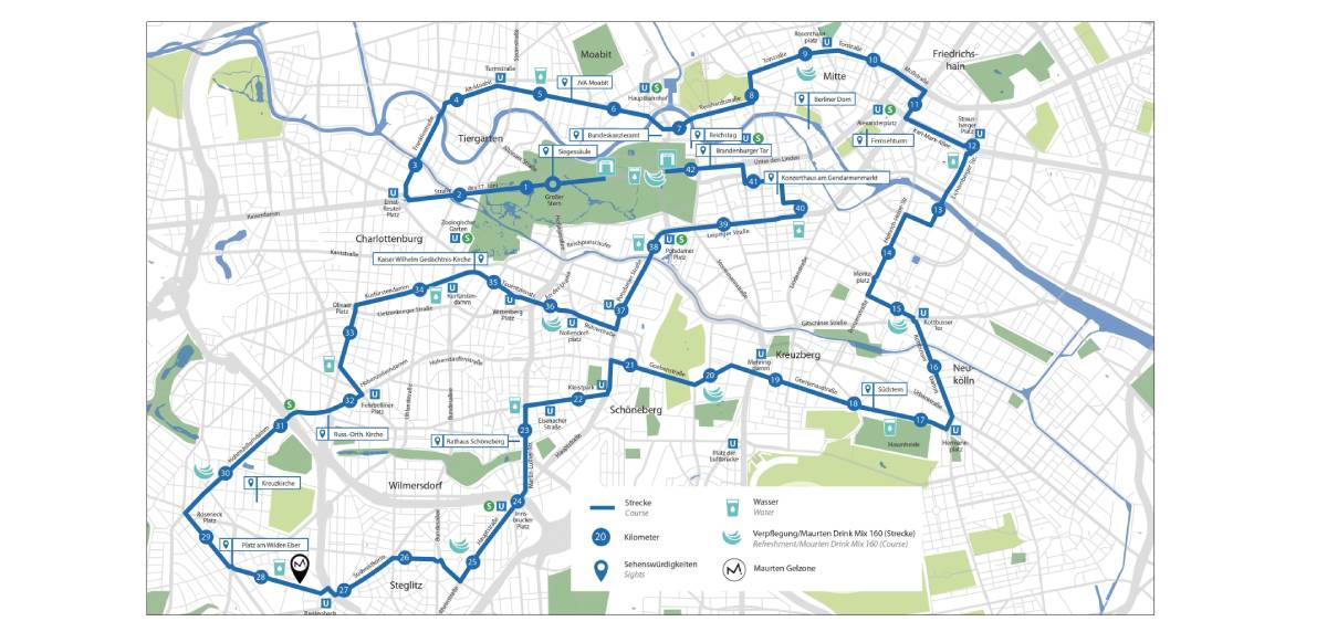 Maratón Berlín 2023: Mapa