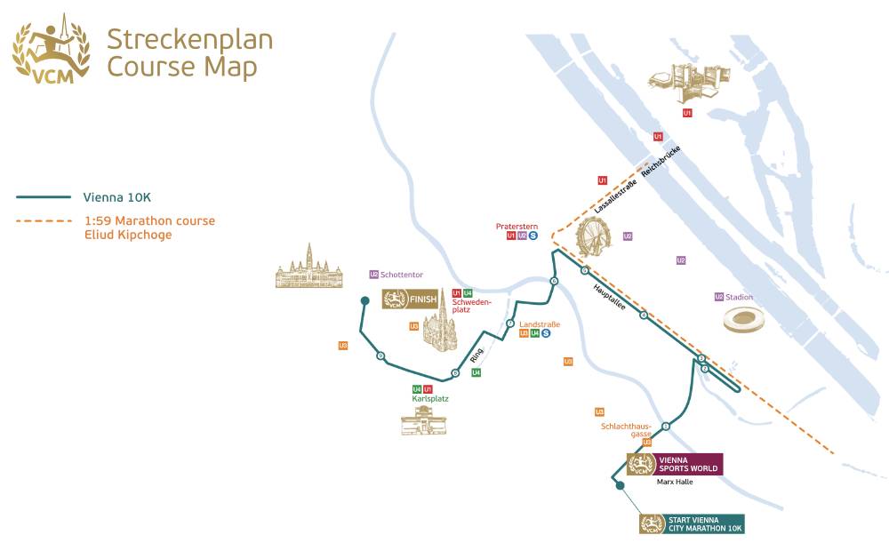 Maratón Viena 2023: Mapa 10k