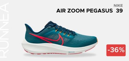 Nike Air Zoom Pegasus 39 por 71,97€ para mujer (40% de descuento) y 76,43€ para hombre (36% descuento)