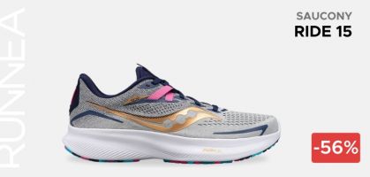 Saucony Ride 15 por 66,66€ antes 150€ (-56% descuento)