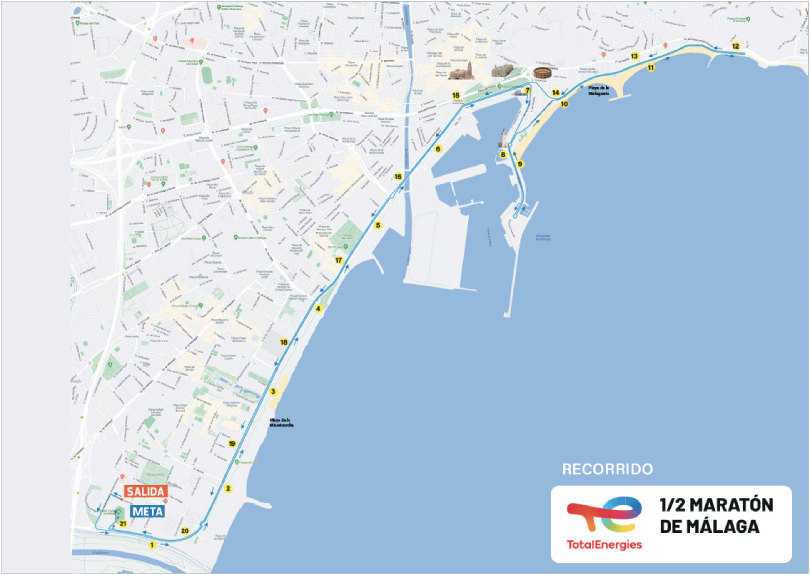 Media Maratón de Málaga 2023: Mapa