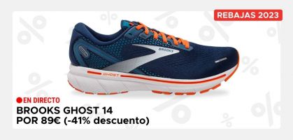 Brooks Ghost 14 para hombre por 89€ antes 150€ (-41% descuento)