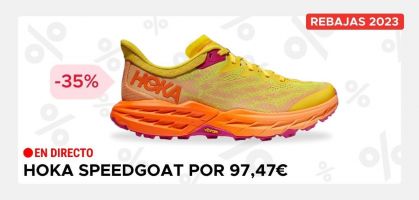 HOKA Speedgoat 5 por 97,47€ para mujer y 105€ para hombre antes 150€ (-35% de descuento)