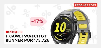 Huawei Watch GT Runner por 173,72€ antes 328€ (-47% de descuento)