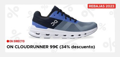 On Cloudrunner por 99€ y tallas disponibles (Antes 150€)