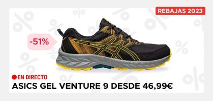 ASICS Gel Venture 9 desde 46,99€ antes 95€ (-51% de descuento)