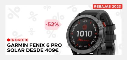 Garmin Fenix 6 Pro Solar desde 409€ antes 850€ (-52% de descuento)