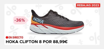 HOKA Clifton 8 desde 88,99€ antes 140€ (-36% de descuento)