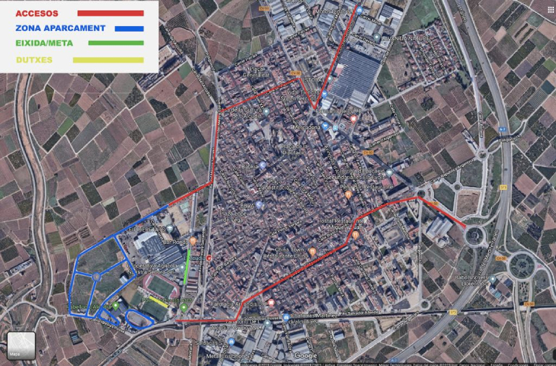 Calculadora de tiempos running: Mapa