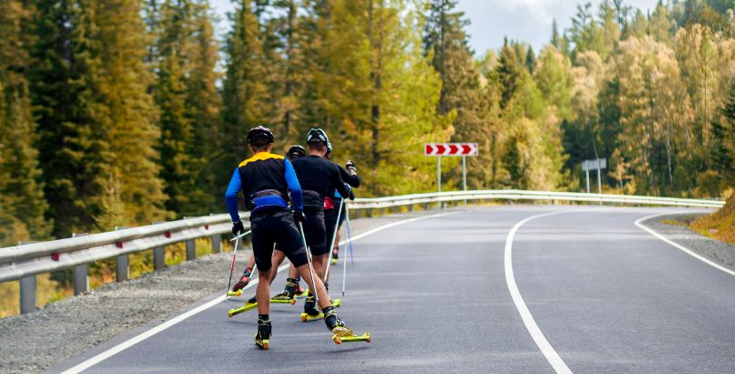 Benefits of rollerski in trail running: Practice