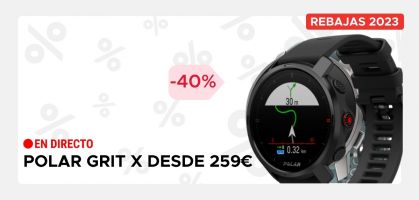 Polar Grit X por 259€ antes 430€ (-40% de dto.), reloj GPS moderno, ligero, y multifuncional