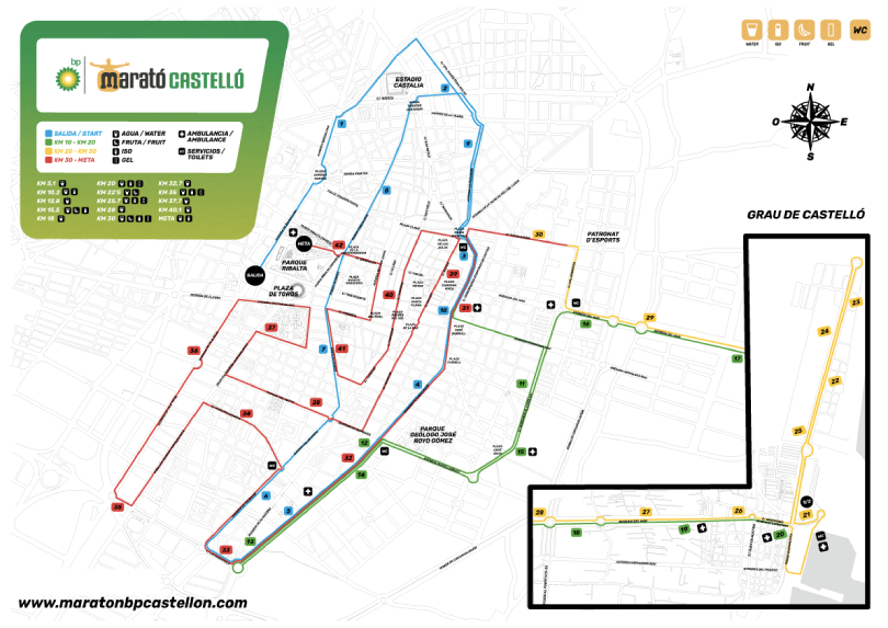 Maratón de castellón 2024: mapa