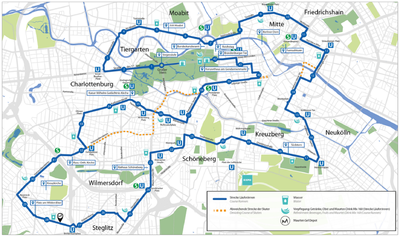 Maratona de Berlim 2023: Mapa