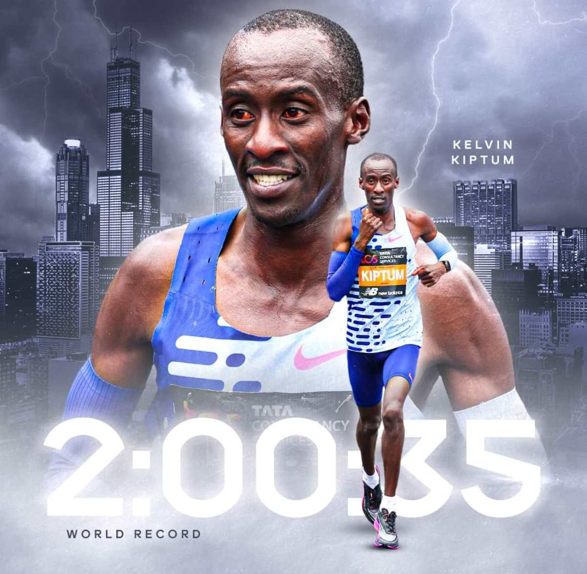 Kelvin Kiptum batte il record mondiale alla maratona di Chicago e riporta Nike alla ribalta