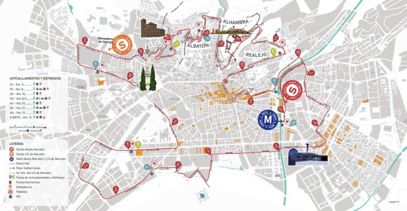Media Maratón Granada 2024: Mapa