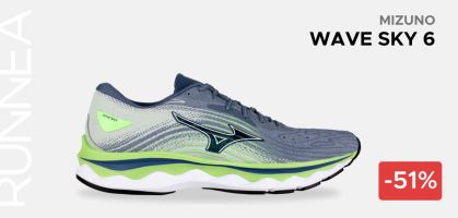 Mizuno Wave Sky 6 por 87,99€ antes 180€ (-51% de descuento)