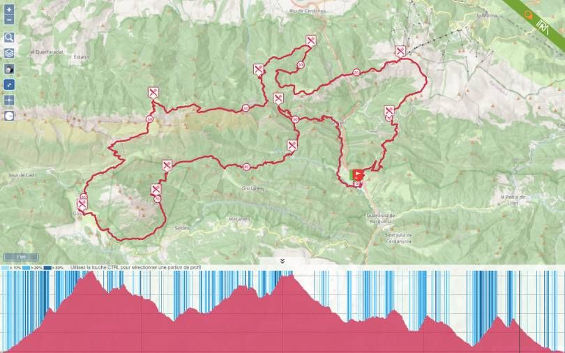Ultra Pirineu 2024: Mapa