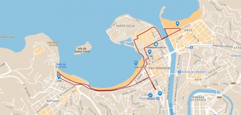 San Silvestre Donostiarra 2023: Mapa