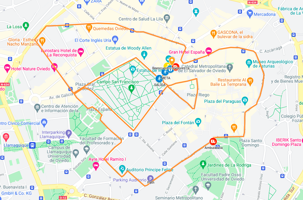 San Silvestre Oviedo 2023: Mapa