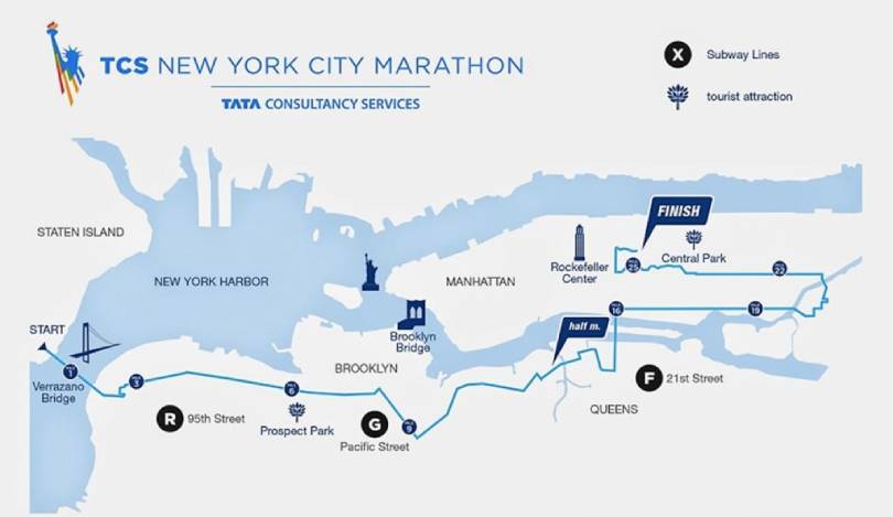 Maratón de Nueva York 2024: Mapa