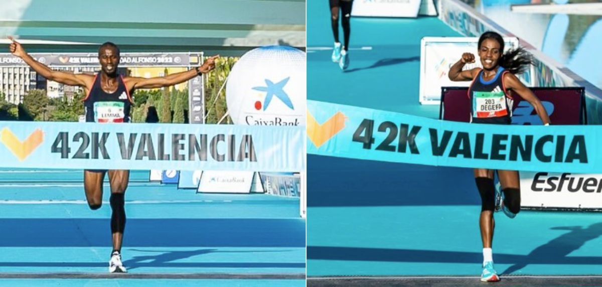 Classificação da Maratona de Valencia 2023: Sisay Lemma, quarto maratonista mais rápido da história e sexto mais rápido do mundo2:01:47)