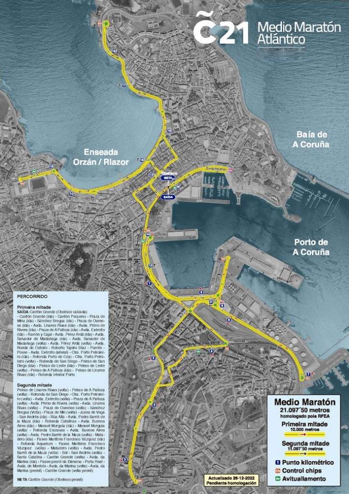 Media Maratón Coruña 21 2024: Mapa