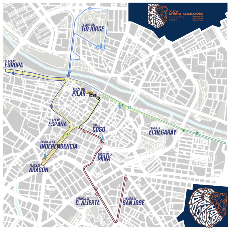 Media Maratón Zaragoza 2024: Mapa