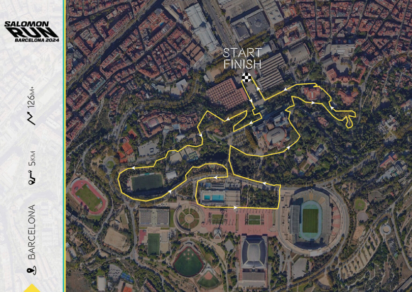 Salomon Run Barcelona 2024: Mapa 5k