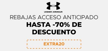 Acceso anticipado Rebajas Under Armour: Ahorra hasta un 50 % + 20 % extra con este código: EXTRA20 